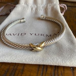 David Yurman X Bracelet with Gold